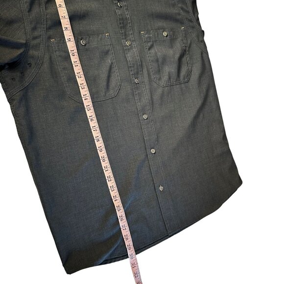 Orvis Active Fit Black Short Sleeve Performance Button Down Shirt Medium - Picture 8 of 8